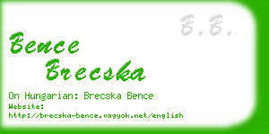 bence brecska business card